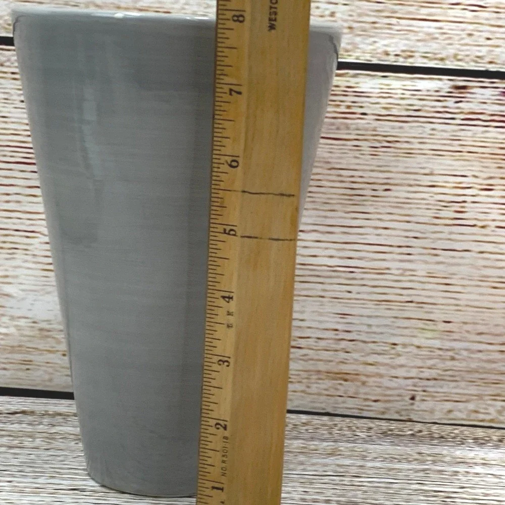 Ciao Italya for Nordstrom Vase, Made‎ in Italy, Gray Bamboo Design Pottery